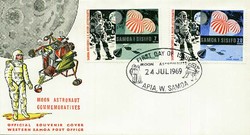Beleg Samoa, , Ersttagsbrief.  Motiv: Weltraum,Raumfahrt,Apollo.  ...