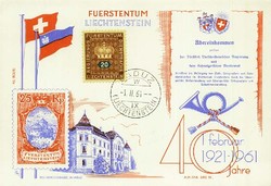 Beleg Liechtenstein, , Vorausentwertung.  Details und Erhaltung siehe ...