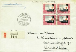 Beleg Schweiz, , .  Motiv: Int.Organisationen,Rotes Kreuz,.  Details ...