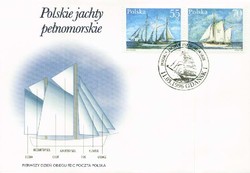 Beleg Polen, , Ersttagsbrief.  Motiv: Schiffe allgemein.  Details und ...