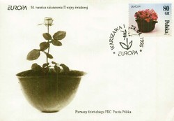 Beleg Polen, , Ersttagsbrief.  Motiv: Natur,Blumen,allgemein.  ...