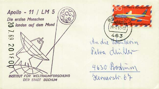 Beleg Bundesrepublik Deutschland, , .  Motiv: Weltraum,Raumfahrt ...