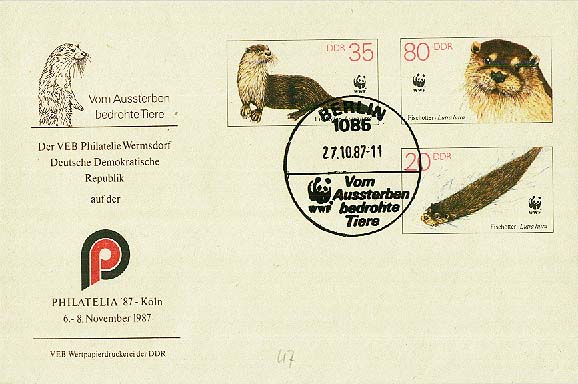 Privatganzsache DDR, .  Motiv: Tiere,gefährdete Arten, WWF.  Details ...