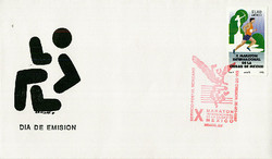 Beleg Mexiko, , Ersttagsbrief.  Motiv: Sport u. Spiel,Leichtathletik, ...