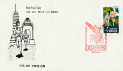 Beleg Mexiko, , Ersttagsbrief.  Motiv: Sport u. Spiel,Leichtathletik, ...