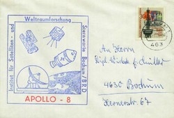 Beleg Berlin, .  Motiv: Weltraum,Raumfahrt,Apollo.  Details und ...