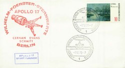 Beleg Berlin, .  Motiv: Weltraum,Raumfahrt,Apollo.  Details und ...