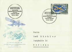 Beleg Schweiz, , Ersttagsbrief.  Motiv: Luftfahrt,Flug Ereignisse,- ...