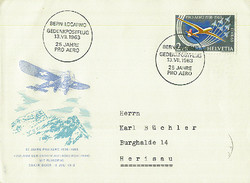 Beleg Schweiz, , Ersttagsbrief.  Motiv: Luftfahrt,Flug Ereignisse,- ...