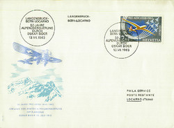 Beleg Schweiz, , Ersttagsbrief.  Motiv: Luftfahrt,Flug Ereignisse,- ...