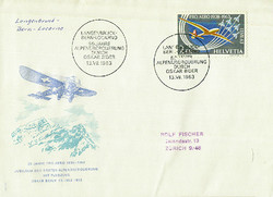 Beleg Schweiz, , Ersttagsbrief.  Motiv: Luftfahrt,Flug Ereignisse,- ...
