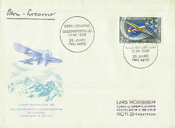 Beleg Schweiz, , Ersttagsbrief.  Motiv: Luftfahrt,Flug Ereignisse,- ...