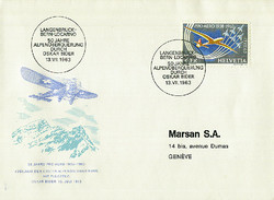 Beleg Schweiz, , Ersttagsbrief.  Motiv: Luftfahrt,Flug Ereignisse,- ...