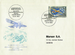 Beleg Schweiz, , Ersttagsbrief.  Motiv: Luftfahrt,Flug Ereignisse,- ...