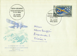 Beleg Schweiz, , Ersttagsbrief.  Motiv: Luftfahrt,Flug Ereignisse,- ...