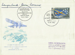 Beleg Schweiz, , Ersttagsbrief.  Motiv: Luftfahrt,Flug Ereignisse,- ...