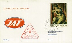 Beleg Jugoslawien, , Erstflug.  Motiv: Luftfahrt,Flugpost,sonstige ...