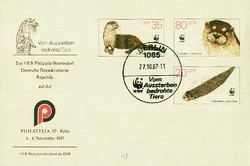 Privatganzsache DDR, .  Motiv: Tiere,gefährdete Arten, WWF.  Details ...