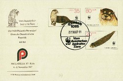 Privatganzsache DDR, .  Motiv: Tiere,gefährdete Arten, WWF.  Details ...