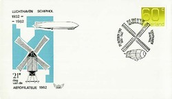 Beleg Niederlande, , .  Motiv: Luftfahrt,Flughäfen,internationale ...