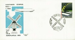 Beleg Niederlande, , .  Motiv: Luftfahrt,Flughäfen,internationale ...