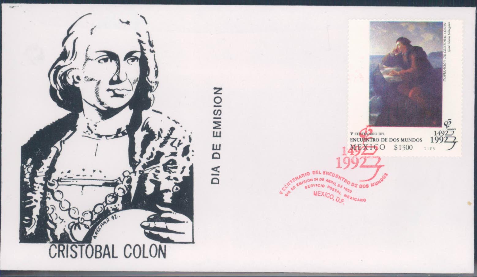 Beleg Mexiko, , Ersttagsbrief.  Motiv: Kunst u. Kultur,Malerei ...