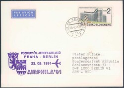 Beleg Tschechoslowakei, , Ersttagsbrief.  Motiv: Luftfahrt,Flugpost ...