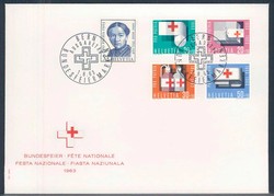 Beleg Schweiz, , Ersttagsbrief.  Motiv: Int.Organisationen,Rotes ...