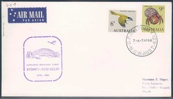 Lufthansa Erstflugbeleg 1966. Details siehe Abbildung.