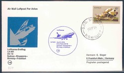 Lufthansa Erstflugbeleg 1974. Details siehe Abbildung.
