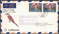 Lufthansa Erstflugbeleg 1969. Details siehe Abbildung.