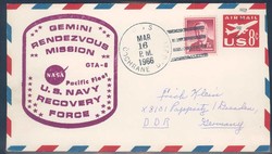 Beleg USA, , Erstflug.  Motiv: Weltraum,Raumfahrt,sonstige.  Details ...