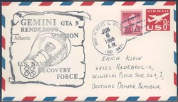 Beleg USA, , Erstflug.  Motiv: Weltraum,Raumfahrt,sonstige.  Details ...