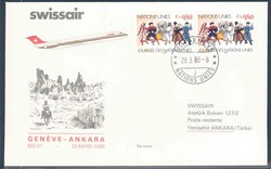 Beleg UNO Genf, , Erstflug.  Motiv: Luftfahrt,Flugpost,Swiss Air.  ...