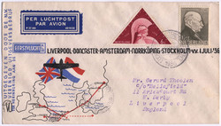 1936, 5.8., Netherlands, First Flight Amsterdam-Liverpool, special ...