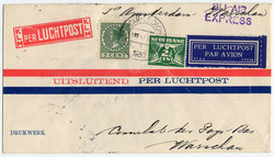 1930, 1.5., Netherlands, Amsterdam - Warsow, KLM First Flight cover; ...