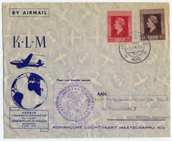 1946, 6.6., Netherlands, Amsterdam - Willemstad, KLM First Flight ...