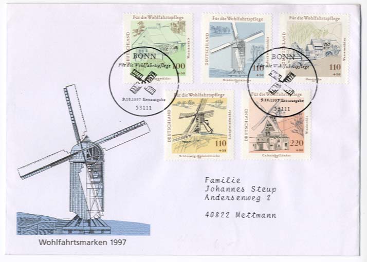 Beleg Bundesrepublik Deutschland, , Ersttagsbrief.  Motiv: ...