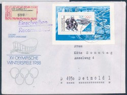 Beleg DDR, , .  Motiv: Sport u. Spiel, Olympische Winterspiele 1976-, ...