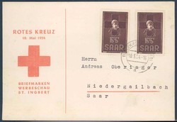 Beleg Saar, , Ersttagsbrief.  Motiv: Int.Organisationen, Rotes Kreuz, ...