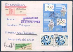 Beleg DDR, , .  Motiv: Sport u. Spiel, Olympische Sommerspiele 1976-, ...