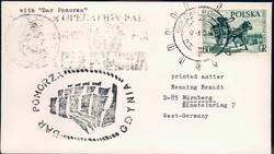 Beleg Polen, , .  Motiv: Sport u. Spiel, Wassersport, Segeln.  ...