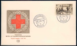 Beleg Saar, , Ersttagsbrief.  Motiv: Int.Organisationen, Rotes Kreuz, ...