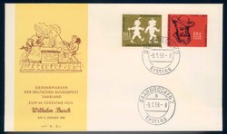 Beleg Saar, , Ersttagsbrief.  Motiv: Kunst u. Kultur, Literatur, ...