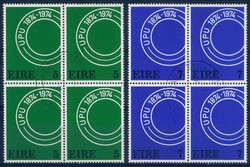 Irland. Viererblock, Stempel und Zähnung siehe Abbildung.