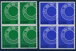 Irland. Viererblock, Stempel und Zähnung siehe Abbildung.