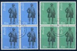 Irland. Viererblock, Stempel und Zähnung siehe Abbildung.