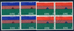 Irland. Viererblock, Stempel und Zähnung siehe Abbildung.