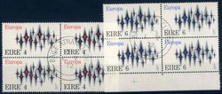 Irland. Viererblock, Stempel und Zähnung siehe Abbildung.