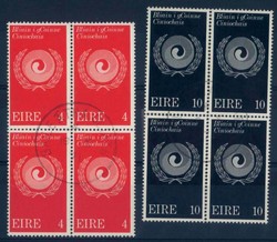 Irland. Viererblock, Stempel und Zähnung siehe Abbildung.